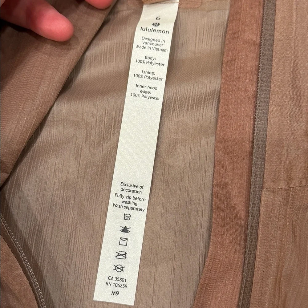 ๐ Lululemon Sheer Joy Jacket Spanish Oak Size 6 - Picture 7 of 16